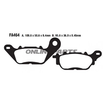Brake Pad Carbon Scooter Ebc Sfac464alternative: 7875057