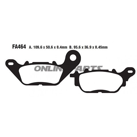 Brake Pad Carbon Scooter Ebc Sfac464alternative: 7875057