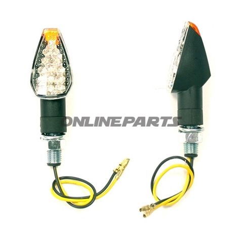 Indicator Arrow2 Jmpled Short Glass White Housing Black