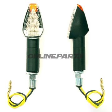 Indicator Arrow2 Jmpled Long Glass White Housing Black