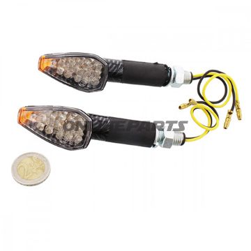 Indicator Arrow2 Jmpled Long Glass White Housing Carbon