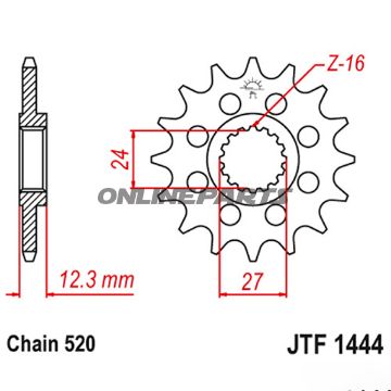 Front Sprocket 17 Tooth 520 Racingnarrow Spline 22/27