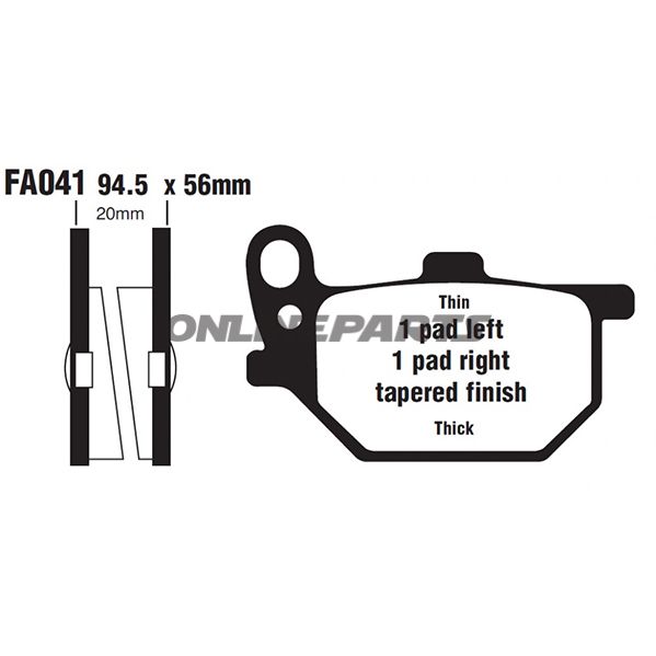 Brake Pads Semi-Sint V Ebc Fa041v