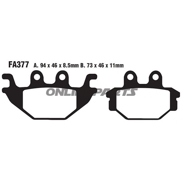 Brake Pads Semi-Sint V Ebc Fa377v