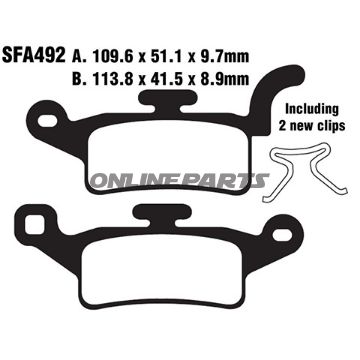 Brake Pads Carbon Sco Ebc Sfac492