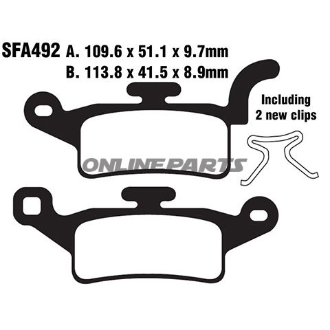 Brake Pads Carbon Sco Ebc Sfac492