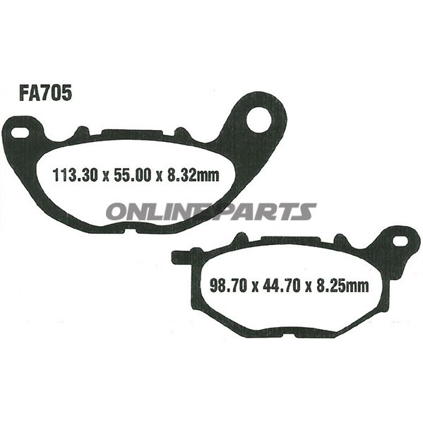 Brake Pads Sint Hh Sco Ebc Sfa705hh