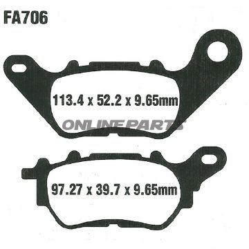 Brake Pads Sint Hh Sco Ebc Sfa706hh