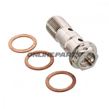 Banjo Bolt Double M10x1.00Stainless Steel A4 Rac Pb
