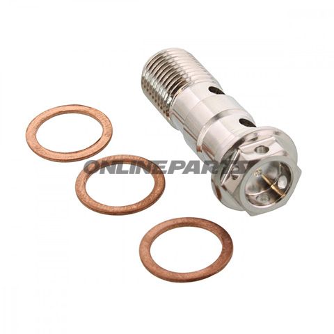 Banjo Bolt Double M10x1.00Stainless Steel A4 Rac Pb