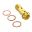 Banjo Bolt Double M10x1.25Stainless Steel A4 Rac Gold Pb