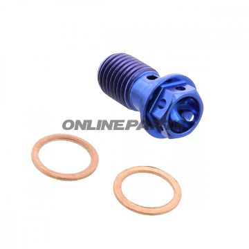 Banjo Bolt Single M10x1.25Titan Rac Blue Pb