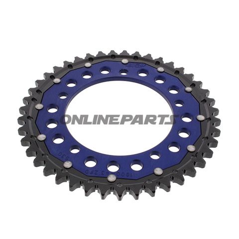 Rear Sprocket Dual 43 Tooth Pitch 530 Bluezf Inner Diameter 120 Bolt Spacing 140