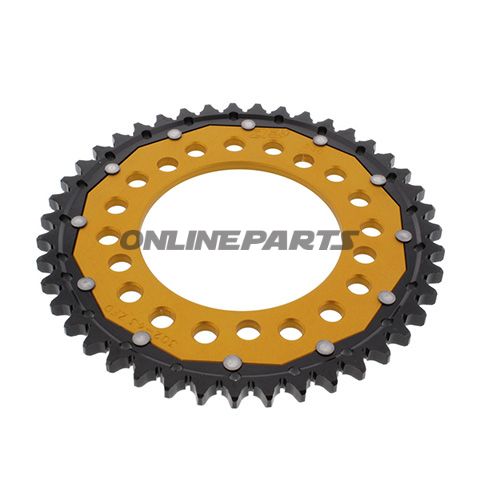 Rear Sprocket Dual 43 Tooth Pitch 530 Goldzf Inner Diameter 112 Bolt Spacing 138
