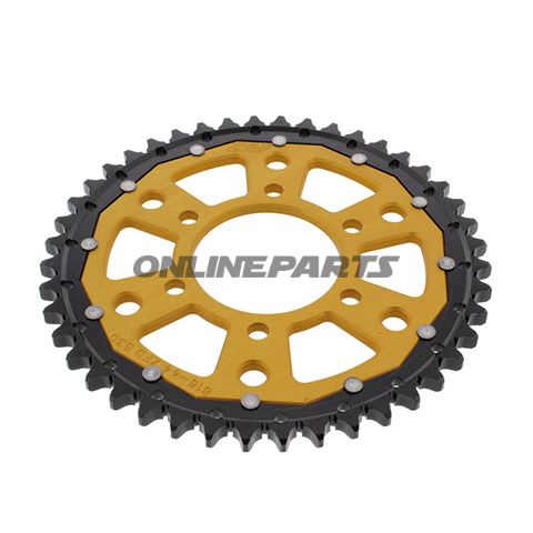 Rear Sprocket Dual 44 Tooth Pitch 530 Goldzf Inner Diameter 076 Bolt Spacing 100