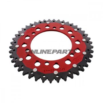 Rear Sprocket Dual 43 Tooth Pitch 520 Redzf Inner Diameter 110 Bolt Spacing 130