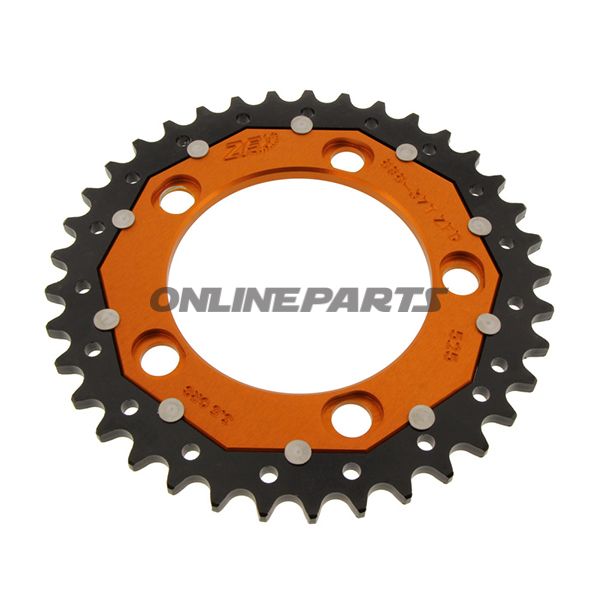 Rear Sprocket Dual 37 Tooth Pitch 525 Orangezf Inner Diameter 101 Bolt Spacing 124