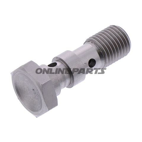 Banjo Bolt Double3/8-24 In Silver