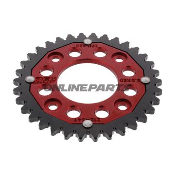 Rear Sprocket Dual 34 Tooth Pitch 420 Redzf Inner Diameter 058 Bolt Spacing 090