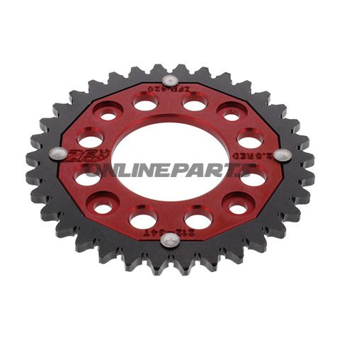 Rear Sprocket Dual 34 Tooth Pitch 420 Redzf Inner Diameter 058 Bolt Spacing 090