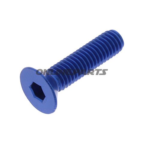 Countersunk Screwm6x1.00Mm 25Mm Alu Blue
