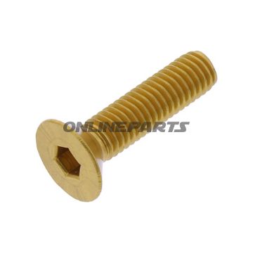 Countersunk Screwm6x1.00Mm 25Mm Alu Gold