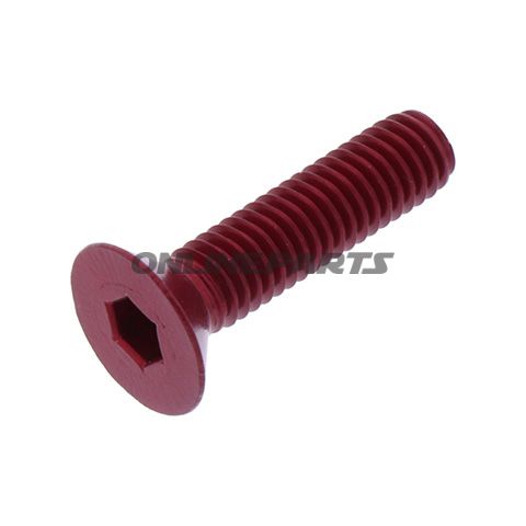 Countersunk Screwm6x1.00Mm 25Mm Alu Red