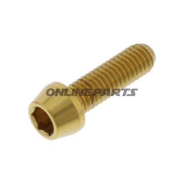 Cone Head Bolt Proboltm6x1.00Mm 20Mm Stainless Steel A4 Gold