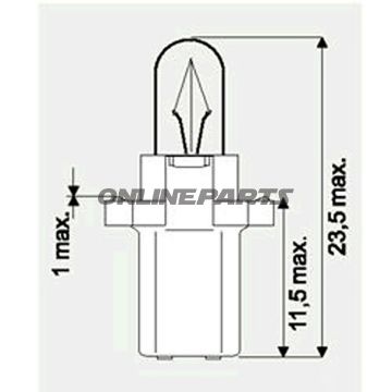 Bulb 12V1.2W Jmpb8.3D 10 Pcs