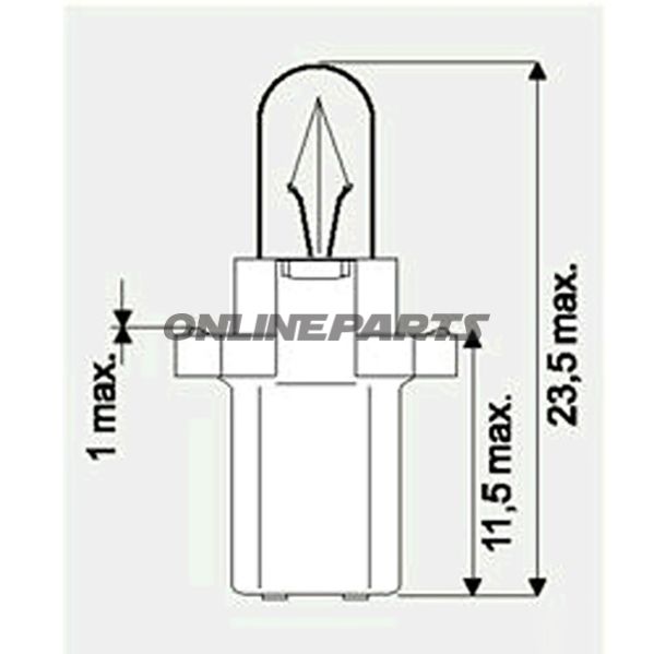 Bulb 12V1.2W Jmpb8.3D 10 Pcs
