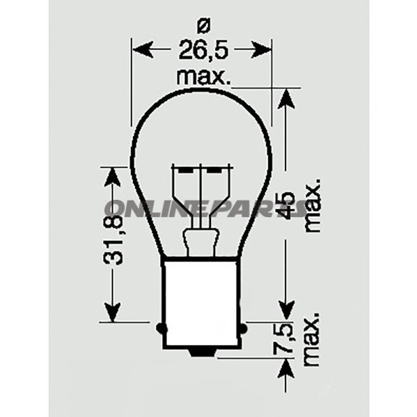 Bulb 6V21w Jmpba15s 10 Pcs
