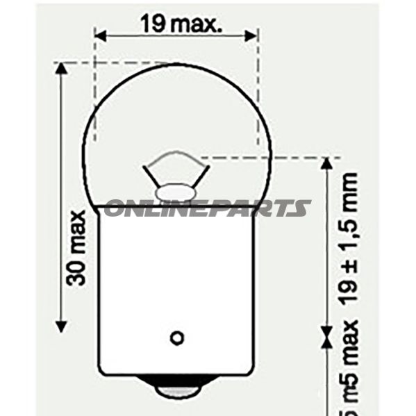 Bulb 6V5w Jmpba15s 10 Pcs