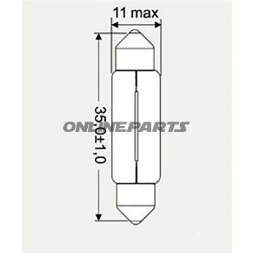 Bulb 6V5w Jmpsv8.5-8 11X35mm Inh10stck
