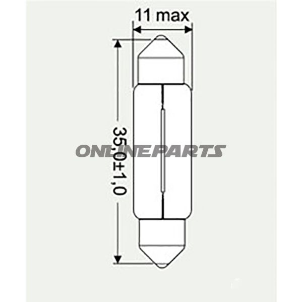 Bulb 6V5w Jmpsv8.5-8 11X35mm Inh10stck