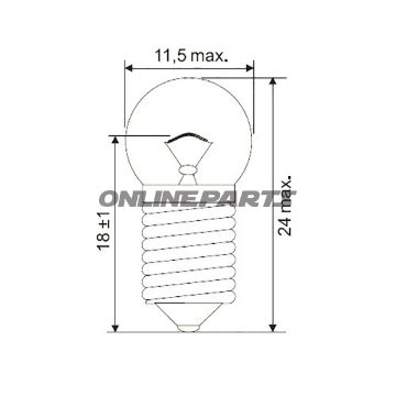 Bulb 6V0.6W Jmpe10 10 Pcs