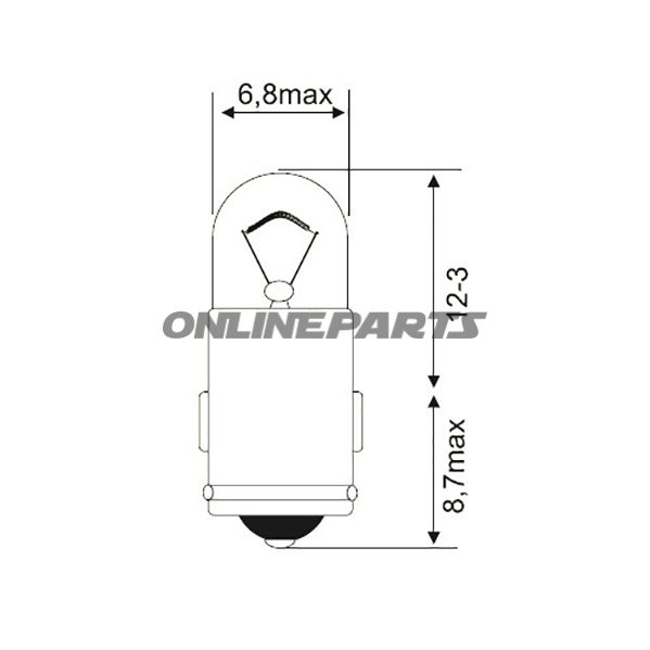 Bulb 6V1.2W Jmpba7s 10 Pcs
