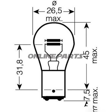 Bulb 6V21/5W Jmpbay15d Cont 1 Pcs