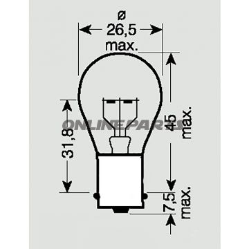 Bulb 6V21w Jmpba15s Cont 1 Pcs