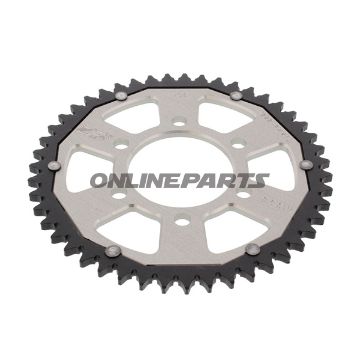 Rear Sprocket Dual 47 Tooth Pitch 428 Silverzf Inner Diameter 068 Bolt Spacing 090
