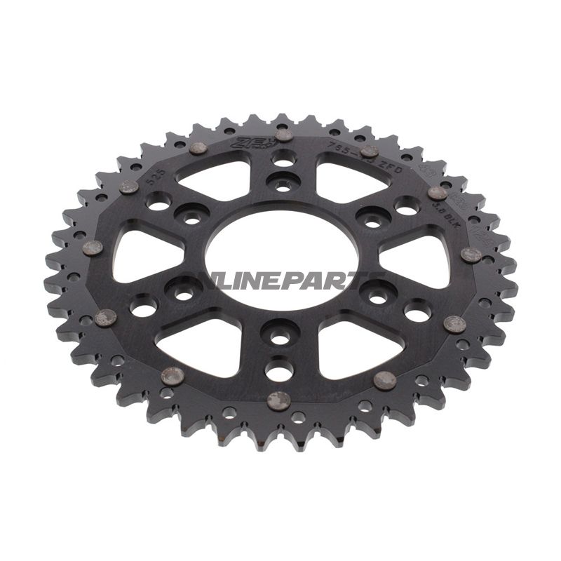Rear Sprocket Dual 43 Tooth Pitch 525 Blackzf Inner Diameter 073 Bolt Spacing 103