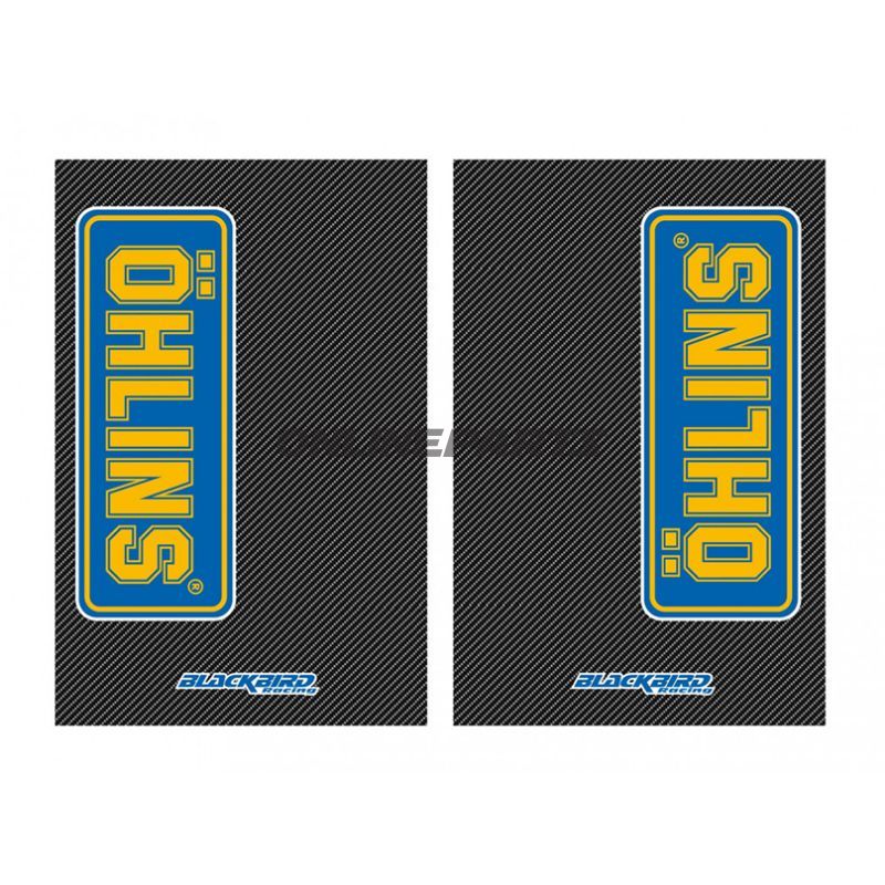 Sticker Kit Fork Black Bird Racing27x17cm Carbon Ohlins