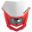 Headlight Mask Halo White/Red