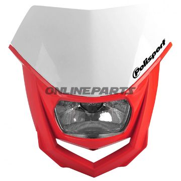 Headlight Mask Halo White/Red