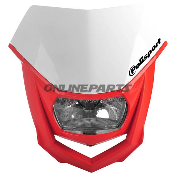 Headlight Mask Halo White/Red