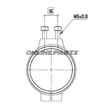 Rahmenklemme For Ausgl Beh52 Mm  Yss