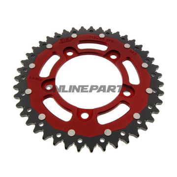 Rear Sprocket Dual 43 Tooth Pitch 525 Redzf Inner Diameter 100 Bolt Spacing 120
