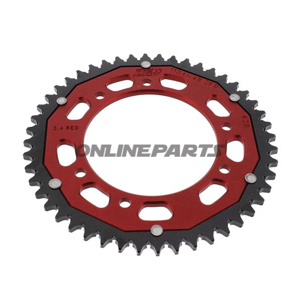 Rear Sprocket Dual 48 Tooth Pitch 428 Redzf Inner Diameter 105 Bolt Spacing 125