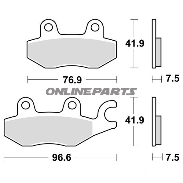 Brake Pads Sintered Front Trwaltn 7322886