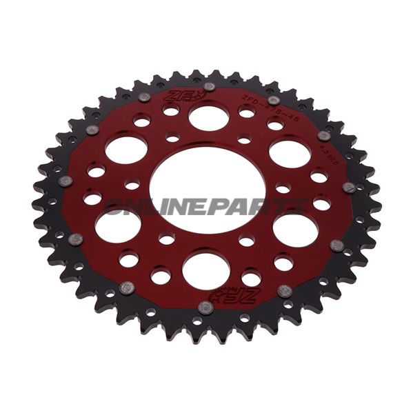 Rear Sprocket Dual 46 Tooth Pitch 520 Redzf Inner Diameter 080 Bolt Spacing 104