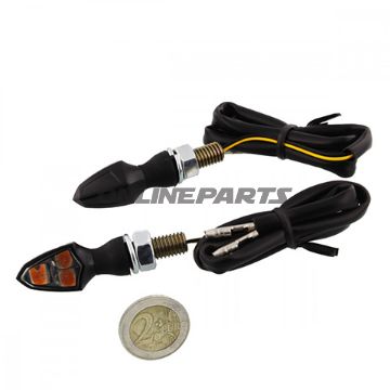 Indicator Mini4 Jmpled Incl Stop And Tail Light Smoked Glass Black